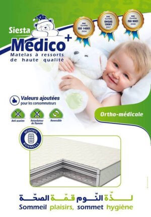 Matelas Bébé, Ortho Médical à Ressorts Biconiques : Médico+