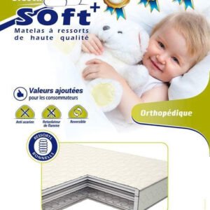 Matelas Bébé, Orthopédique à Ressorts Biconiques : Soft+