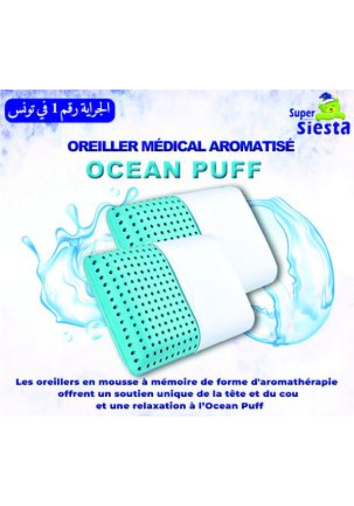 Oreiller Médical Aromathérapeutique : avec canaux d'air Brise Océanique – Image 3