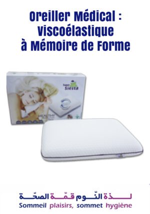 Oreiller Médical : Viscoélastique à Mémoire de Forme