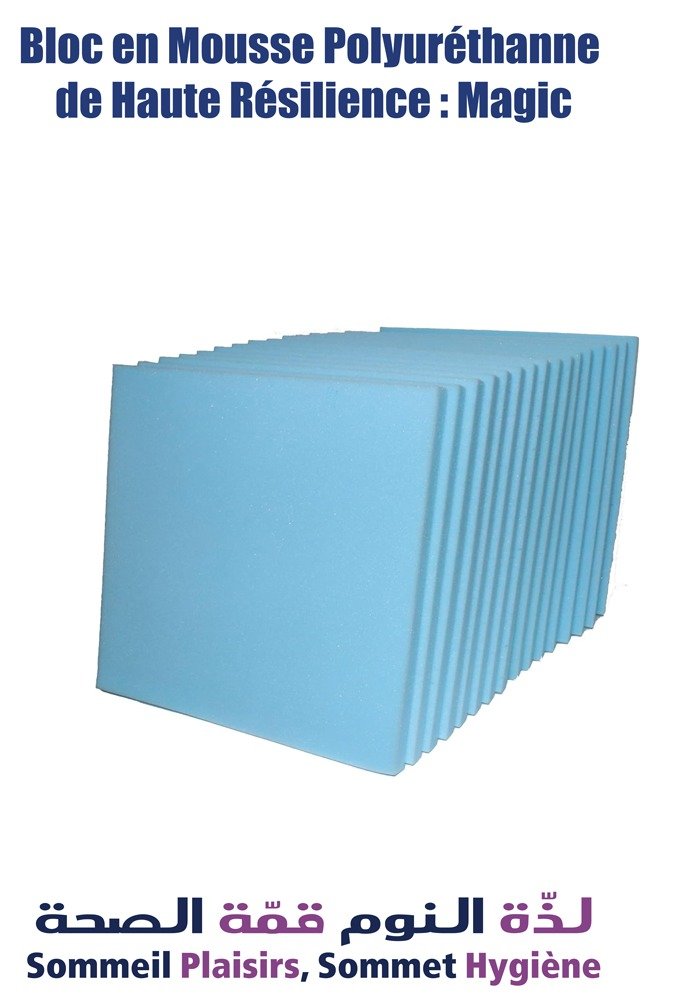 Bloc en Mousse Polyuréthanne de Haute Résilience : Magic