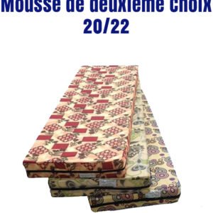 Matelas en Mousse Polyuréthanne de Deuxième Choix : 20/22