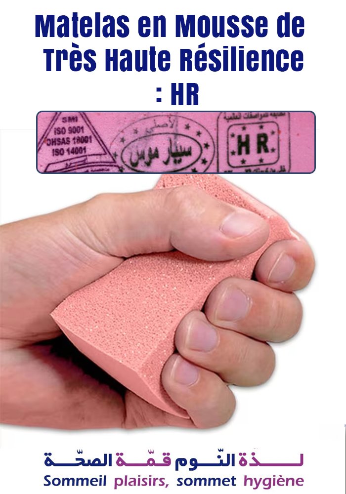 Matelas en Mousse Polyuréthanne de Très Haute Résilience : HR - Matelas Matelas en Mousse Polyuréthanne de Très Haute Résilience : HR