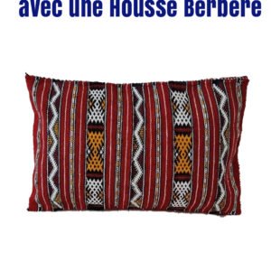 Coussin Décoratif 60x40 cm avec une Housse Berbère