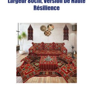 Salon Berbère en 01 seule Pièce, largeur 80 cm, Version de Haute Résilience