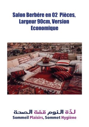 Salon Berbère en 02 Pièces, largeur 90 cm, Version Economique