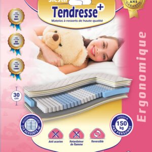 Matelas Ergonomique à Ressorts Ensachés : Tendresse+