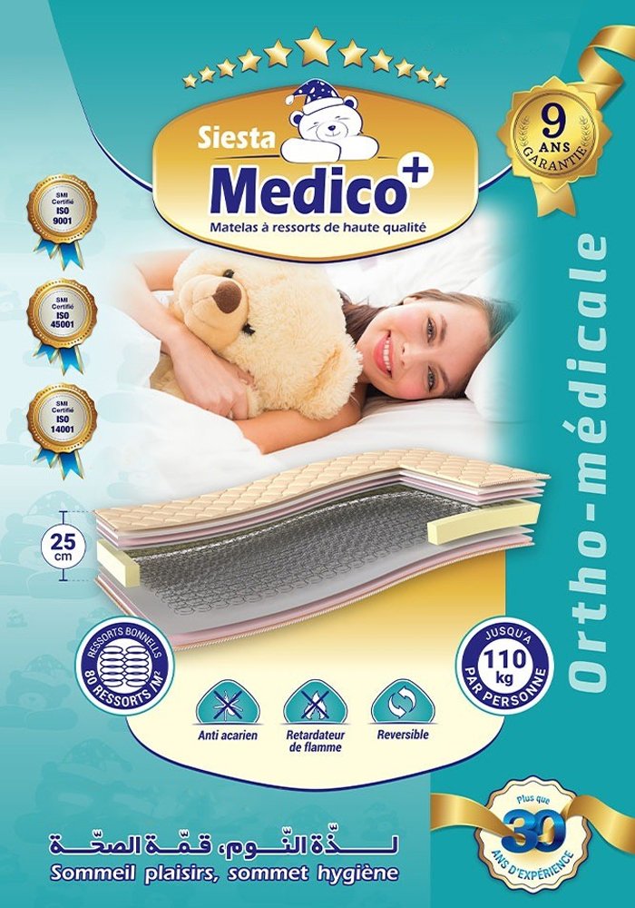Matelas Ortho Médical à Ressorts Biconiques : Medico+