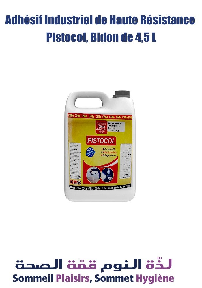 Adhésif Industriel de Haute Résistance Pistocol, Bidon de 4,5 L