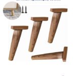 Carton de 100 Pieds de Support pour Meuble, Forme Cylindrique, en Bois