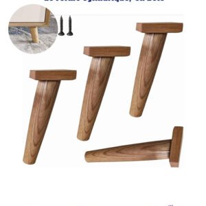 Carton de 100 Pieds de Support pour Meuble, Forme Cylindrique, en Bois