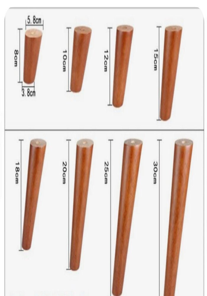 Carton de 100 Pieds de Support pour Meuble, Forme Cylindrique, en Bois – Image 6