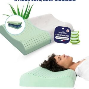 Oreiller Médical : en Latex Naturel à l'Aloe Vera, auto-modelant