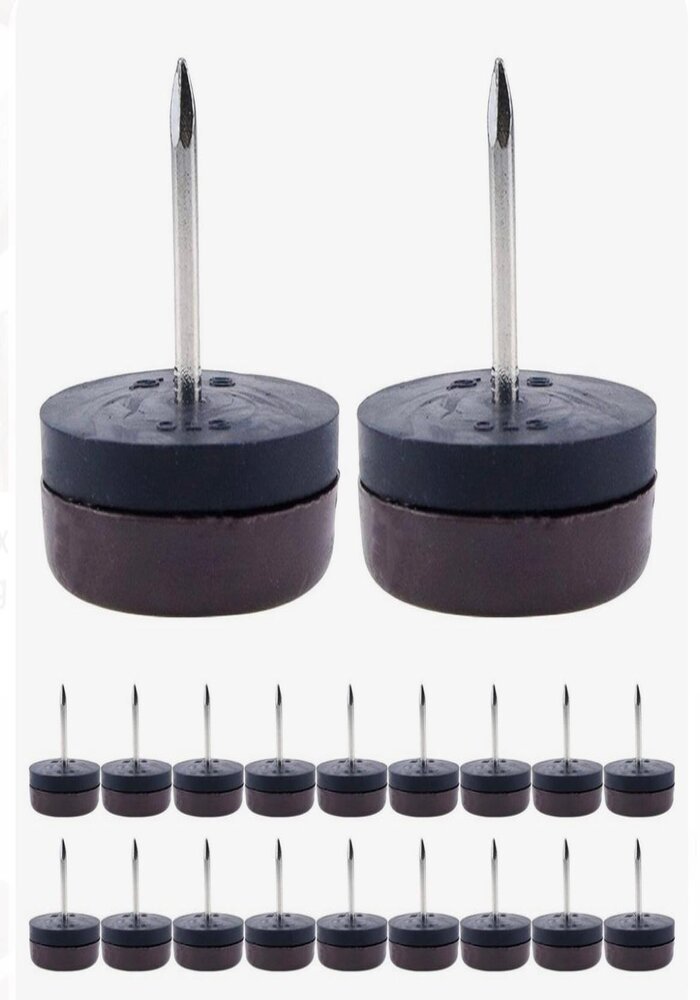 Sac de Patins Ronds en Plastique à Fixation Clou Intégré, Diamètre 18 mm (100 Pièces) – Image 2