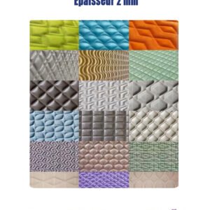 Rouleau de Cuir Synthétique en PVC de Premier Choix, Longueur 30 m, Épaisseur 2 mm