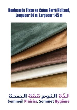 Rouleau de Tissu en Coton Serré Holland, Longueur 30 m, Largueur 1,45 cm