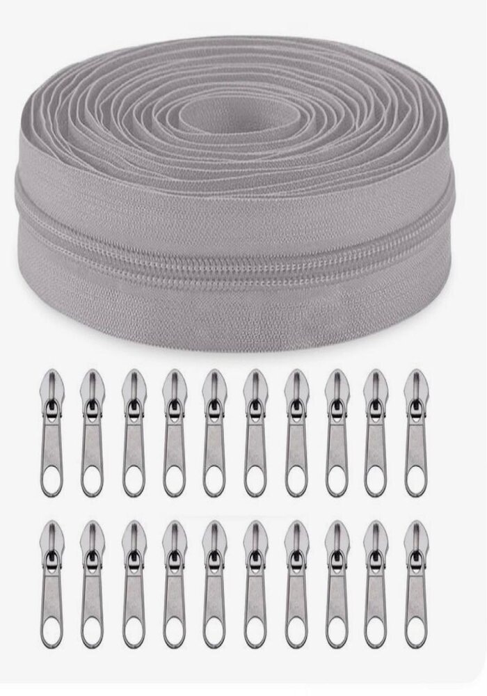 Sac de Curseurs Métalliques Inoxydables pour Chaine de type 5 (1000 Pièces) – Image 3