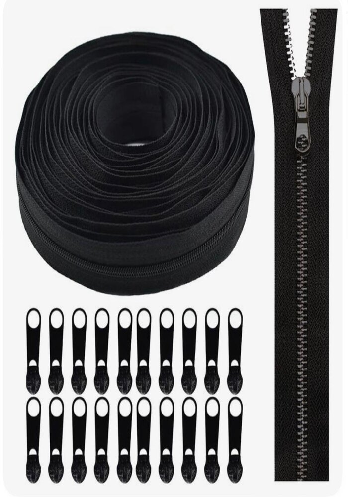 Sac de Curseurs Métalliques Inoxydables pour Chaine de type 5 (1000 Pièces) – Image 4