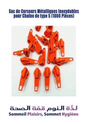 Sac de Curseurs Métalliques Inoxydables pour Chaine de type 5 (1000 Pièces)