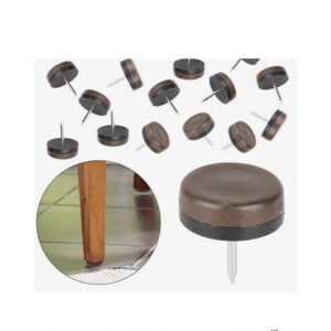 Sac de Patins Ronds en Plastique à Fixation Clou Intégré, Diamètre 18 mm (100 Pièces)