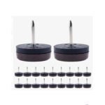 Sac de Patins Ronds en Plastique à Fixation Clou Intégré, Diamètre 20 mm (100 Pièces)