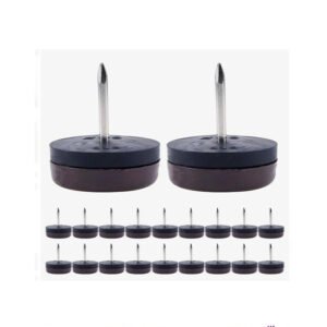 Sac de Patins Ronds en Plastique à Fixation Clou Intégré, Diamètre 20 mm (100 Pièces)