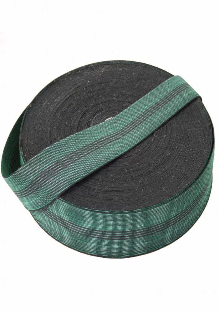 Rouleau de Sangle Élastique GW4 Verte, en 50 ou 100 m de Longueur, 7 cm de Largeur – Image 2