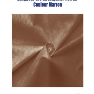 Rouleau de Tissu Non Tissé (TNT), 65 g/m², Longueur 100 m, Largeur 1,60 m, Couleur Marron