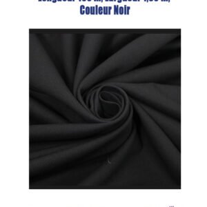 Rouleau de Tissu Non Tissé (TNT), 70 g/m², Longueur 100 m, Largeur 1,50 m, Couleur Noir