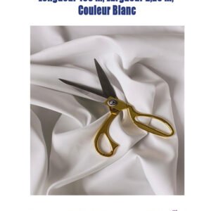 Rouleau de Tissu en Microfibre, 200 g/m², Longueur 100 m, Largeur 2,20 m, Couleur Blanc