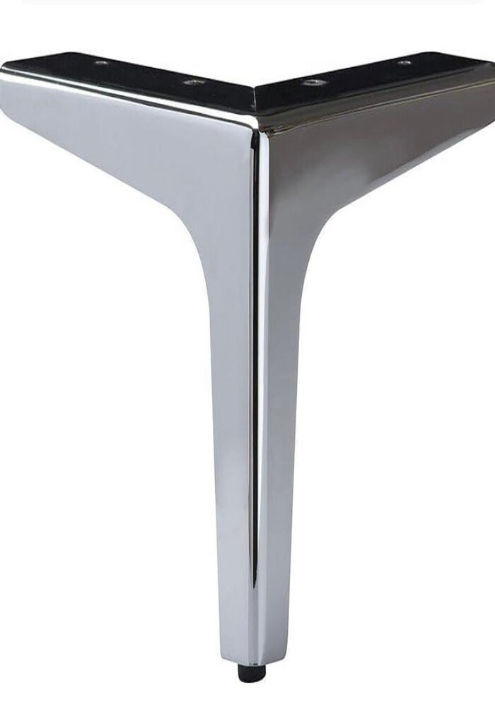 Carton de 100 Pieds de Support pour Meuble, Forme Triangulaire, en Métal Chromé – Image 7