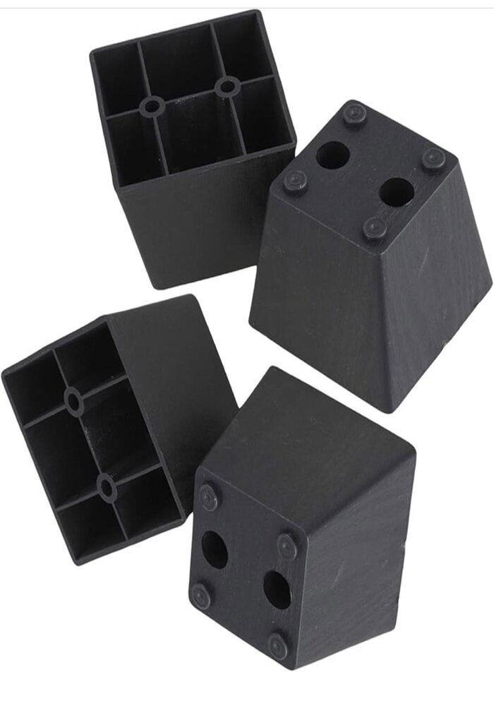 Carton de 100 Pieds de Support pour Meuble, Forme Carrée, en Plastique – Image 4