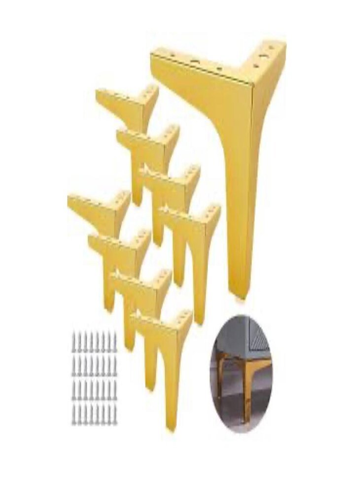Carton de 100 Pieds de Support pour Meuble, Forme Triangulaire, en Métal Dorés – Image 2