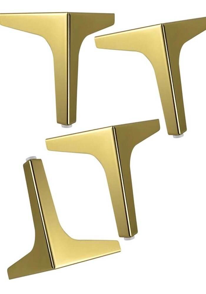 Carton de 100 Pieds de Support pour Meuble, Forme Triangulaire, en Métal Dorés – Image 4