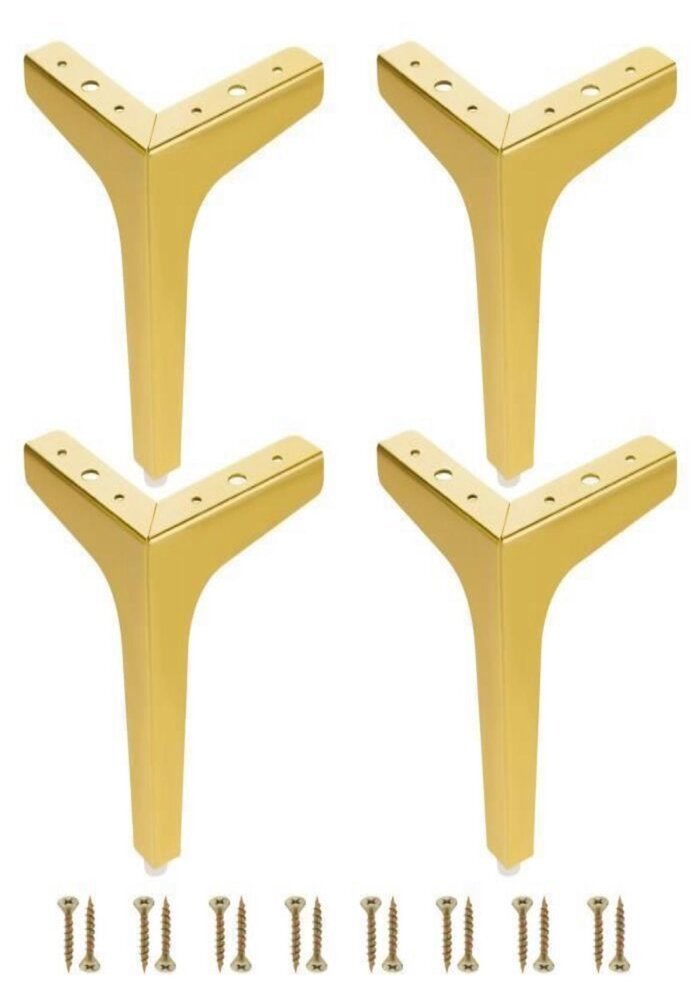 Carton de 100 Pieds de Support pour Meuble, Forme Triangulaire, en Métal Dorés – Image 6