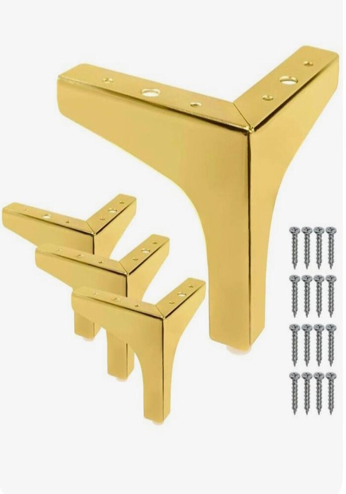 Carton de 100 Pieds de Support pour Meuble, Forme Triangulaire, en Métal Dorés – Image 7
