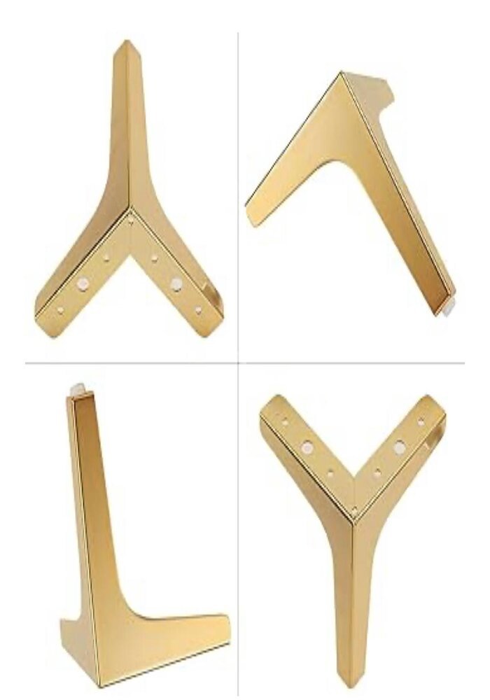 Carton de 100 Pieds de Support pour Meuble, Forme Triangulaire, en Métal Dorés – Image 9