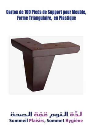 Carton de 100 Pieds de Support pour Meuble, Forme Triangulaire, en Plastique