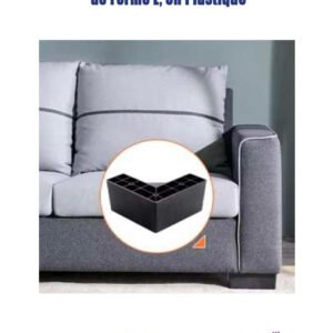 Carton de 100 Pieds de Support pour Meuble, de Forme L, en Plastique